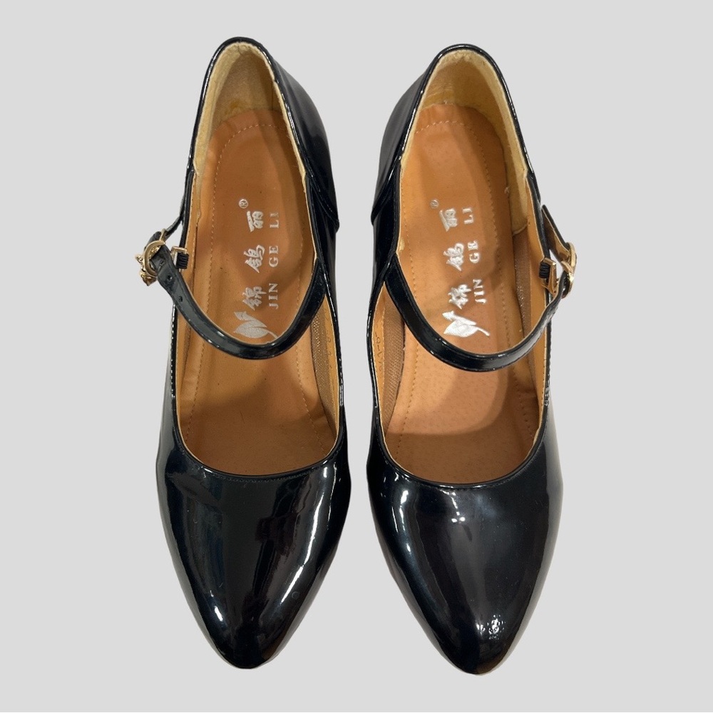 Black Patent Mary Jane Heels - Picture 3 of 7
